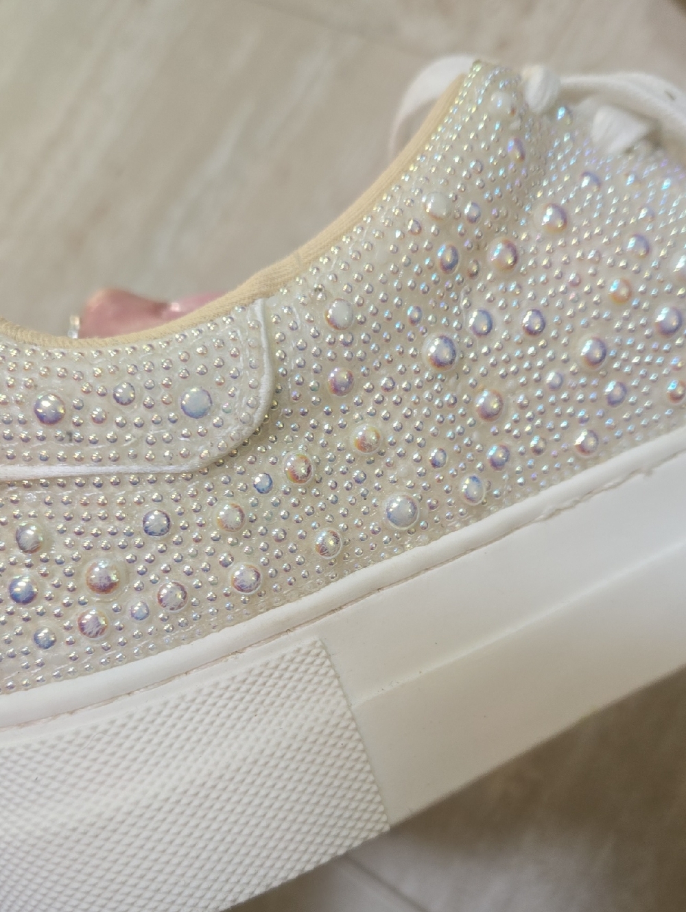 Betsey Johnson Sidny "Blinged Out" Trendy Sneakers - Picture 6 of 12